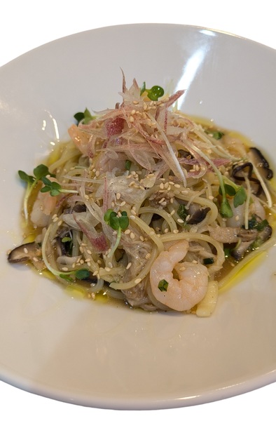 ランチのパスタメニューの一例「和風パスタ」。