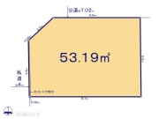 船橋市山手３丁目　売地　北西角地を含む全２区画【土地】