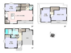 KEIWA-TOWN大洲１丁目　新築戸建　南西道路で日当たり良好！