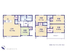 市川市中国分３丁目　新築戸建　三方角地の全２棟