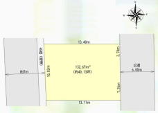市川市大野町２丁目　売地　両面道路の整形地！