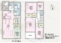 4号棟 タタミコーナー付ＬＤＫ１８帖、リビングイン階段なのでいつでもご家族の様子が感じられます！