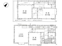 全室南東向き採光！小屋裏収納付き３ＬＤＫ