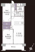 新規リノベーション！4階部分54.00m2南東向き2LDK