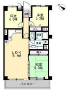 6階部分68.61m2南西向き3LDK
