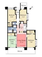 3階部分84.84m2南東向き4LDK