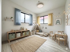 子供部屋は明るい空間となっています！寝室にも良さそうですね！
※家具はイメージです。