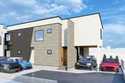 B号棟 完成イメージにつき外構・植栽などは実際のものと異なります
