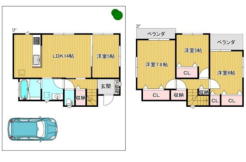 全室南西向き採光の明るい４ＬＤＫ！