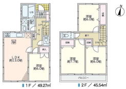 全居室６帖以上ゆとりある４ＬＤＫ！