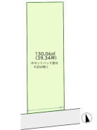 南西向き！土地面積130.06m2（39.34坪）
お好きなハウスメーカーで建築可能です。