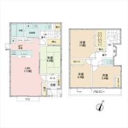 各部屋に収納、リビングや廊下にも収納があり空間が広く使える４ＬＤＫ！