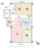 2階82.82m2南西向き3LDK＋納戸