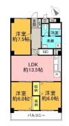 3階部分72.62m2南西向き3LDK