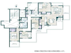 2階部分105.33m2南東角部屋4LDK