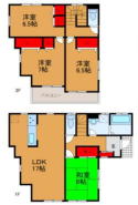 全居室６帖以上！