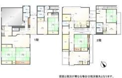 居住部分５ＬＤＫ、賃貸部分２Ｋ２部屋の賃貸併用住宅です。
