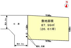 土地面積87.99m2（26.61坪）