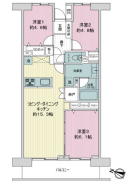 3階部分69.47m2南西向き3LDK