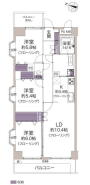 2階部分73.75m2南西向き角部屋3LDK