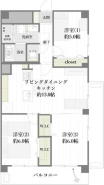 新規内装リフォーム！9階部分70.19m2南東角部屋3LDK＋2WIC