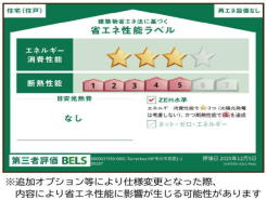 本ラベルは特定の住戸の性能を示すものであり、全ての住戸の性能を示すものではありません
