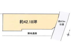 土地面積139.47m2（42.18坪）
お好みのハウスメーカー・プランで建築できます。