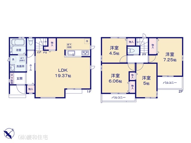 浦安市海楽１丁目　新築戸建　南東向き全４棟
