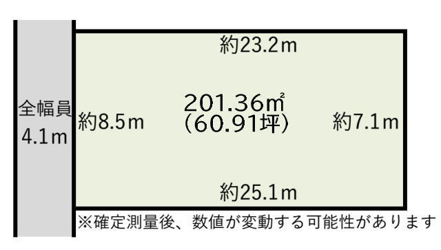 市川市北方１丁目　売地　広々敷地６０坪、整形地