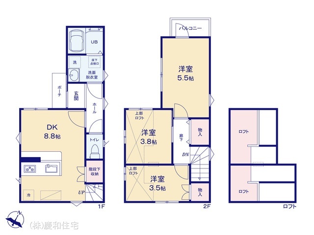市川市曽谷５丁目　築後未入居戸建　ロフト付き