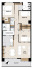 2階74.80m2南東向き3LDK
キッチン、洗面室、バルコニーを一直線でつなぐスムーズな家事動線を確保！