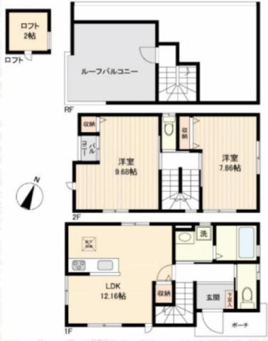 鎌ケ谷市馬込沢 中古戸建 令和4年築2LDK!
