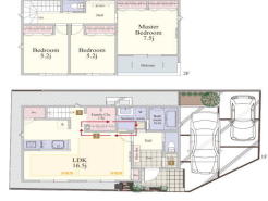 11号棟 玄関~サニタリールーム~ファミリークローゼット~LDKの回遊動線が魅力の家事楽3LDK!