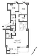 最上階81.38m2南東向き2LDK