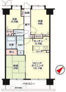 新規内装リフォーム!3階部分63.00m2南東向き3LDK