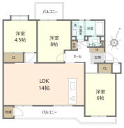 3階部分75.84m2南東向き3LDK