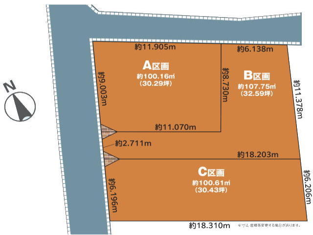 松戸市松戸新田 売地 全3区画