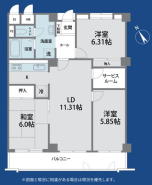 2階部分73.80m2南西向き3LDK+S