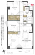 新規リノベーション!3階部分79.64m2南西角部屋3LDK+WIC+FC