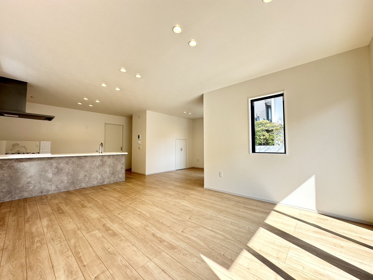 ご家族だんらんのスペースとなるリビング。家具の配置がしやすい広さを確保しています！
